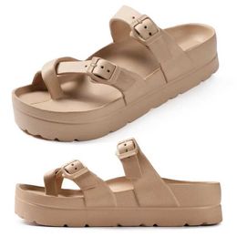 Slippers Fashion Platform Sandals Women Eva Insole Clogs With Arch Support Adjustable Buckle Feamle Outdoor Beach Slides01V1BA H240322