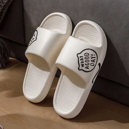 Slippers Unisex Home Summer Women Mens Thick Platform Beach Flat Slides Soft Bath Cartoon Sandals Massage Couple Ladies Shoes01XK5P H240322