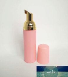 50ps 60ml Pink Plastic Foam Pump Refillable Empty Cosmetic Bottle lashes Cleanser Soap Dispenser Shampoo bottle with golden1477522