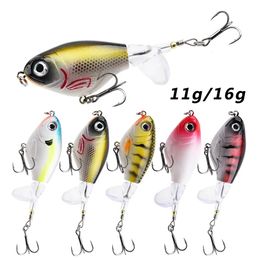 1pc Topwater Fishing Lure 11g16g Whopper Popper Wobbler Artificial Hard Bait Bass Soft Rotating Tail Tackle 240312