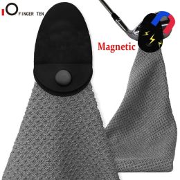 Aids New Deluxe Magnetic Golf Towel Waffle Microfiber for Cleaning Clubs and Golf Balls Sticks to Golf Cart or Clubs