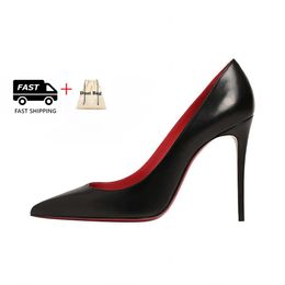 Designer Sandals Women High Heel Shoes Red Shiny Bottoms 8Cm 10Cm 12Cm Thin Heels Black Nude Patent Leather Woman Pumps With Dust Bag 423