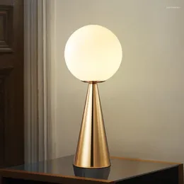 Table Lamps Nordic Glass Ball Desk Lamp Led Globe Bedside Lights For Living Room Bedroom Home Lighting Fixtures Night Decor