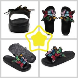 2024 Women Summer Craft Embroidered Three Dimensional Butterfly Slippers GAI sandals fashion easy matching Unique Design Outwear embroidery Ragged Edge size36-41