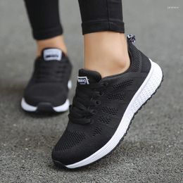 Casual Shoes Women Running Men Breathable Mesh Platform Sneakers Ladies Flats White Couple Plus Size 44