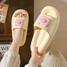 Slippers womens shoes Home Cloud Cartoon pig Summer Soft Sandal Non Slip Slides Flip Flops Men Male Ladies Funny Flat Female H240325