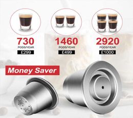 ICafilas SVIP Stainless Steel Coffee Capsule For Nespresso Reutilisable Inox Refillable Crema Espress Reusable Philtre Pods 2106077981773