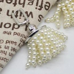 Hoop Earrings Fashion Dangle Elegant Pendant Pearl Tassels Statement Jewelry Birthday Gift For Women Girls