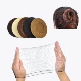 Hairnets 144pcs/lot Hair Net Elastic Edge Nylon Mesh Hairnets For Hair Bun Making Ballet Dancer Kitchen Food Serive