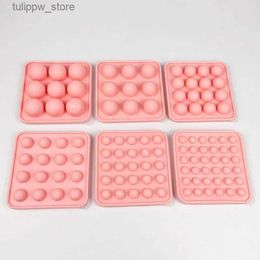 Ice Cream Tools Dessert Mould Lovely Ice Candy Chocolate Bean Silicone Mould With Cover Silicone Ice Hockey Mould Ice Cream Tools Silicone L240319