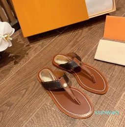 Designer slipper Women Slippers Luxury Sandals Brand Sandals Real Leather Flip Flop Flats Slide Casual Shoes Sneakers