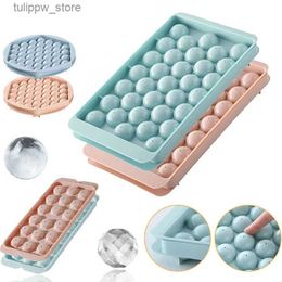 Ice Cream Tools Round Ice Cube Mould Ice Cube Tray Food Grade Ice Cube Making Mould Ice Cream Party Whiskey Cold Drink Kitchen Gadgets Pp Mould L240319