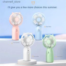 Electric Fans Small Fan Portable Mini Creative Dormitory Home Outdoor Travel Outdoor Tools Pocket Fan Cool Air Cute Pet StudentY240320