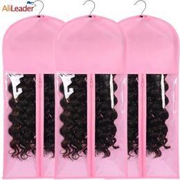 Stands 60cm 80cm Long Hair Storage Bags Good Quality Wig Holder Hanger Nonwoven Anti Dust Wig Bag 5 pcs/pack Wig Tools