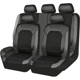 Car Seat Covers 9-pcs/Set Cover Universal PU Leather Cushion Front Rear Full Protection Pad For 5-Seater Cars Trucks