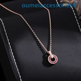 Designer Luxury Brand Jewelry Pendant Necklaces Genuine Treasure House Good Fortune Diamonds Copper Coins for Women 18k Rose Gold of Pearl Small Round