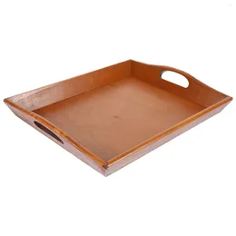 Plates Tray Decorative Small Wood Serving Wooden Storage Fruit Bread Dish Restaurant Rectangular