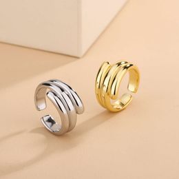 Fashionable Irregular Ring Silver Plated Band Ring for Women