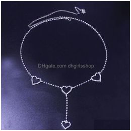 Other Stonefans Y Luxury Heart Shape Waist Chain Belt For Women Fashion Crystal Jewellery With Christmas Gift 221008 Drop Delivery Body Dhsac