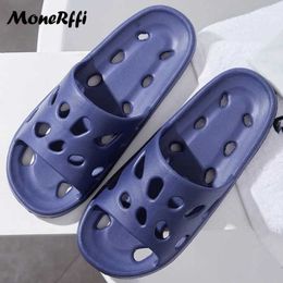 Slippers Womens Bathroom Leaking Quick-Drying Slides Shower Light Weight Beach Flip Flops Men Women House Flat01SLFD H240322