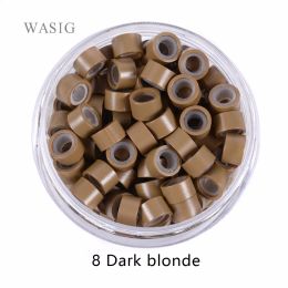 Tubes 5000pcs 5mm Silicone Lined Micro Rings links beads for I tip hair extension tools 9 Colors Optional