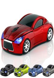 Epacket 24Ghz Wireless Car Mice Sports Mouse 1600 DPI USB Computer Optical 3D Mice With LED Light Child Gift For PC Laptop276b3046008