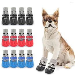 Dog Apparel Anti-Slip Socks Waterproof Shoes For Dogs Non-Slip Soles Adjustable Small Protector Outdoor Indoor