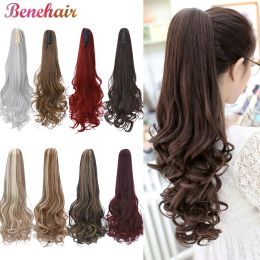 Ponytails Ponytails Benehair 18inch Syntheitc Wavy Curly Claw Clip In Ponytail Hair For Women Pony Tail Natural Hairpieces
