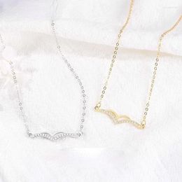 Pendants 2024 Silver Colour Small Lock Necklace Women's Micro Inlaid Pendant Light Luxury Niche Design Temperament Clavicle Chain