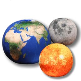 Simulated Planets In The Solar System Stuffed Toys Earth Sun Mars Moon Globe Soft Doll Pillow Cushions Educational Enlightenm 240319