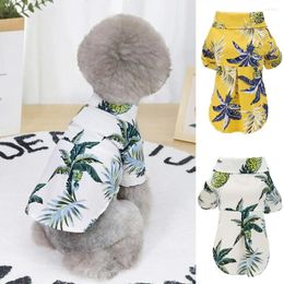 Dog Apparel Useful Pet Clothes Non-Fading Cool Beach Hawaiian Style Cat Clothing Soft Decorating Shirt For Daily Wear