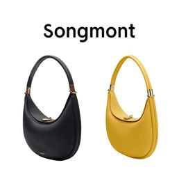 Songmont crescent Luna Designer bag Womens Luxury handbag men Cross Body Shoulder half moon Tote calfskin Leather classic pink Hobo Underarm belt Clutch