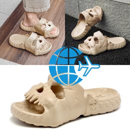 2024 Creative Skull Slippers Summer Men Women Slippers Novelty Outdoor Beach Sandals Non-slip Indoor Home Slides Couples Shoes GAI eur 40-45