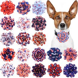 Dog Apparel 50/100pcs Removable Bowtie For 4th Of July Small Bow Ties Cat Collar Accessories Pet Grooming Supplies