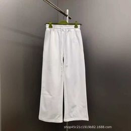 Versione corretta di g Family 24ss Pantaloni sportivi in cotone lavorato a maglia con doppio ricamo, versatili e casual