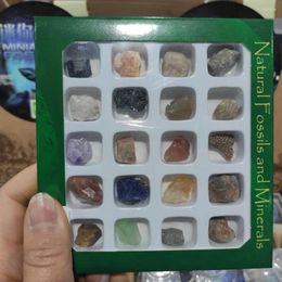 Decorative Figurines A Box Natural Crystal Quartz Minerals Specimen Irregular Shape Rough Rock Stone Reiki Healing Home Decoration