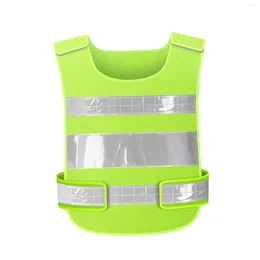 Motorcycle Apparel Reflective Vest High Visibility Construction Gear Walking Running Sleeveless With Strips Mesh Cloth Women Adults Men