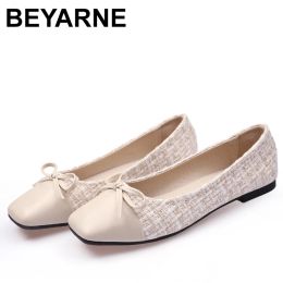 Boots Plus Size 41 Ballerina Flats Round Toe Shoes Woman Tweed Comfortable Slip on Flat Shoes Ladies Maternity Classic Shoes Zapatos