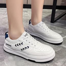 Casual Shoes Women's White Autumn Fashion Walking Flat Comfortable Ladies Thick Sole Sneakers PU Vulcanised