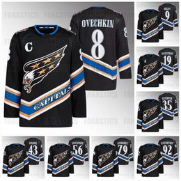 8 Alex Ovechkin Capital Jersey Rasmus Sandin Dylan Strome Lucas Johansen Joel Edmundson Darcy Kuemper Connor McMichael Matthew 2022-23 reverse retro