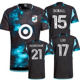 New 2024 Minnesota UnITedS Soccer Jerseys Kids Kit Man Major League 24 Football Shirt Home Starry Night Black Away Northern Lights White REYNOSO HLONGWANE