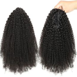 Wigs Wigs Wigs Afro Kinky Curly Ponytail Claw Clip In Ponytail Human Hair For Women Pony Tail Brazilian Remy Hair Clip In Ponytail