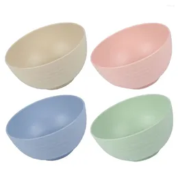 Bowls 4pcs Reusable Serving Bowl Soup Unbreakable Rice Cereal Home Restaurant