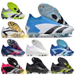 Gift Bag Kids Children Top Football Boots Accuracy FG Cleats Accuracy.1 Boy Girl Leather Laceless Soccer Shoes Athletic Outdoor Trainers Botas De Futbol