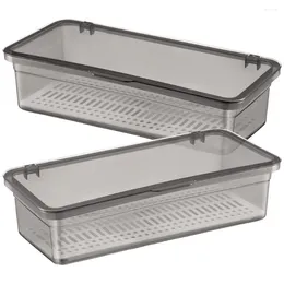 Kitchen Storage 2 Pcs Cutlery Box Baby Accessories Utensil Supplies Holders Supply Tray Countertop Case Household