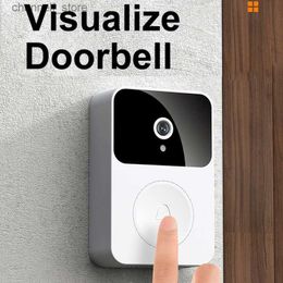 Doorbells X9 intelligent WiFi video doorbell camera audio intercom night vision wireless door products for home safetyY240320