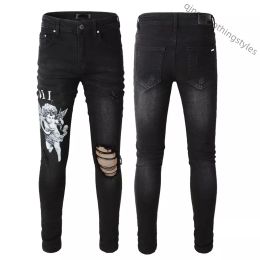 Jeans designer jeans mens skinny jeans desig colors pants Long hippop Sticker Embroidery Slim Denim Straight streetwear Skinny pants wholesale mens shorts 30-40