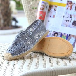 Boots Cut Out embroider flower flats woman espadrilles ballerina round toe slip on moccasins breathable loafers sneaker women shoes