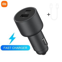 Control Original Xiaomi Car Charger 100W 5V 3A Dual USB Fast Charging QC Charger Adapter For iPhone Samsung Huawei Xiaomi 10 Smart phone