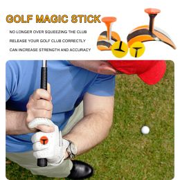 Aids Golf Grip Calibrator Reduced Grip Pressure Golf Swing Trainer with 4 Markers Golf Magic Grip Sticker Golf Grip Training Aid